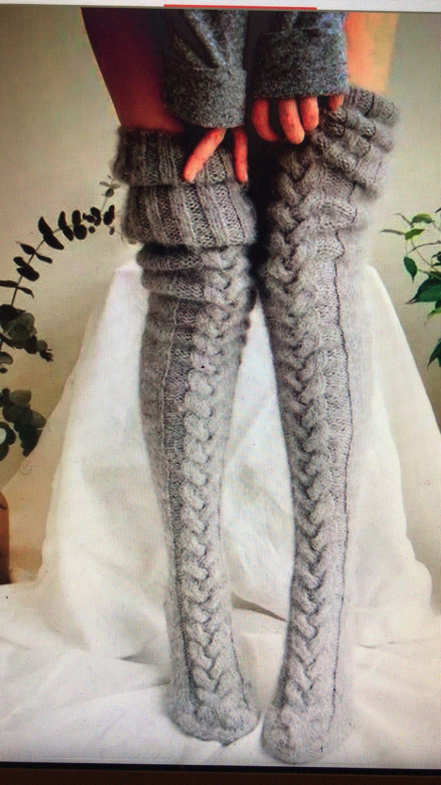 WOOL Cable Thigh High