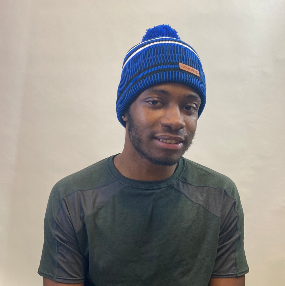 Recycled Striped Beanie