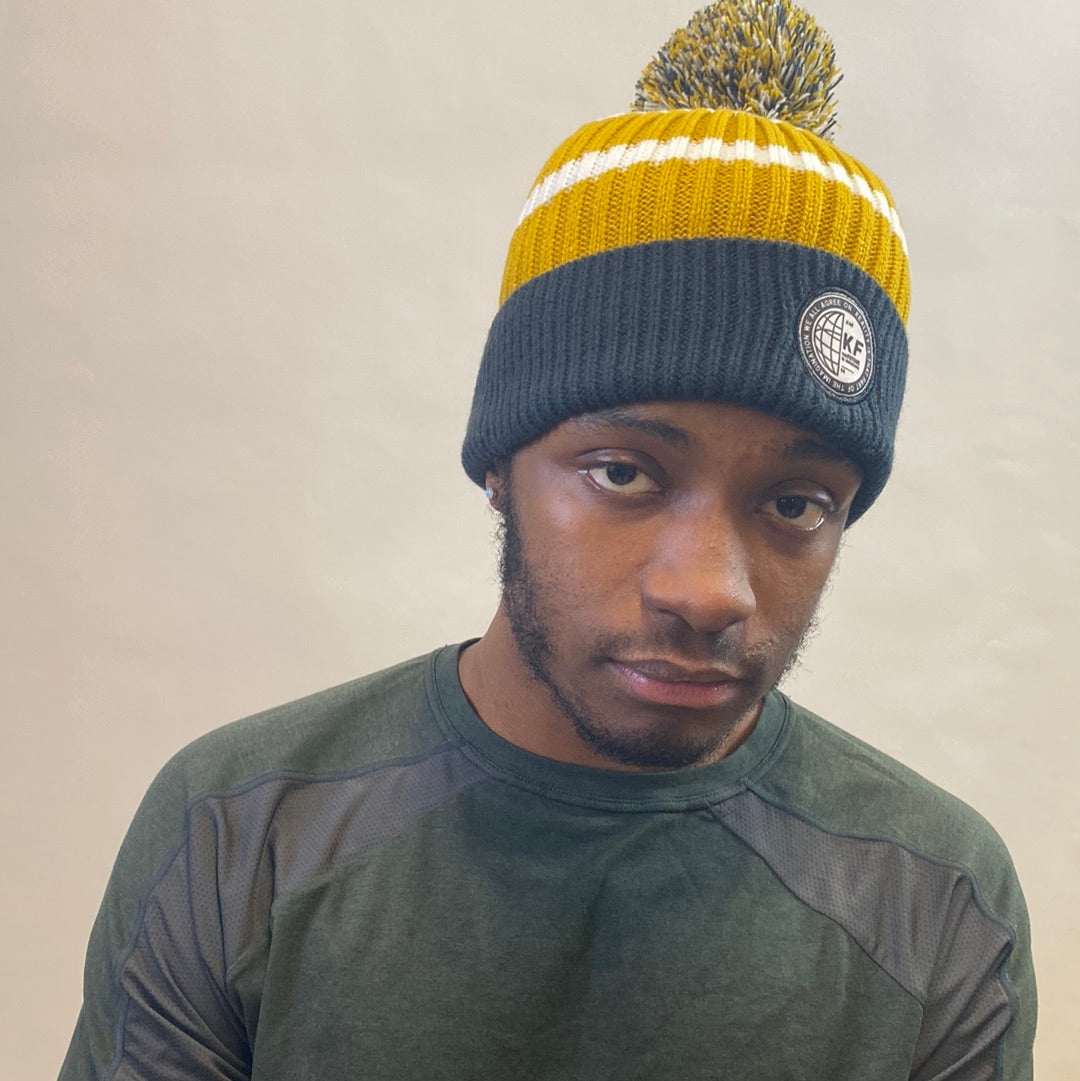 Recycled Striped Beanie QT