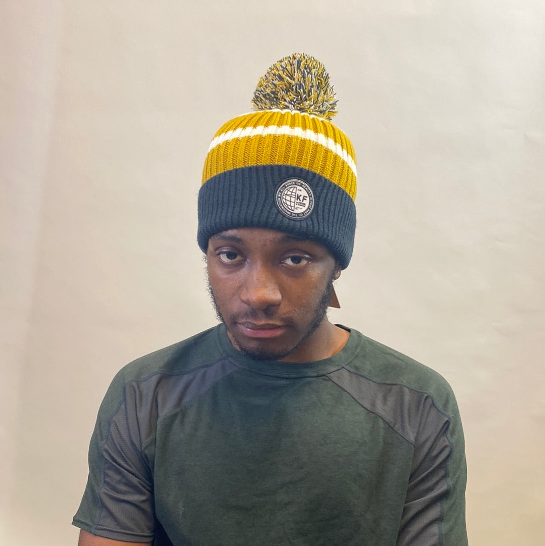 Recycled Striped Beanie QT