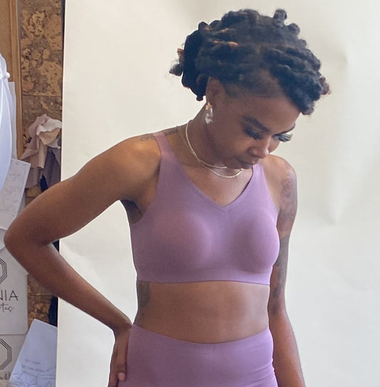 LAPIS Bonded Wirefree Bra Lilac