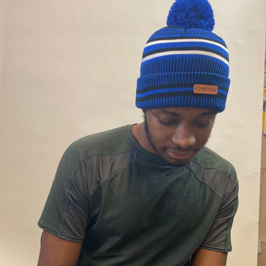 Recycled Striped Beanie