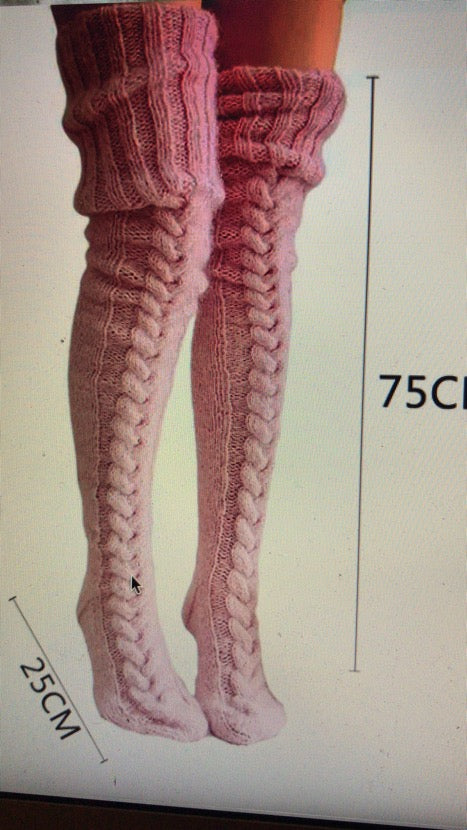 WOOL Cable Thigh High