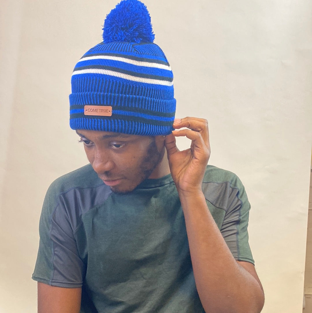 Recycled Striped Beanie