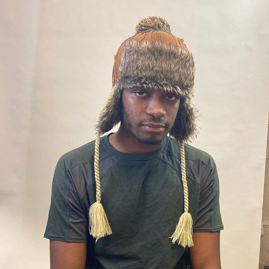 Recycled Flap Beanie Cable