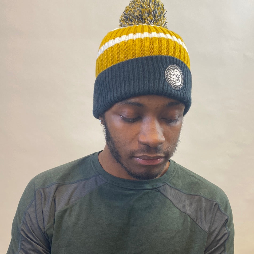 Recycled Striped Beanie QT