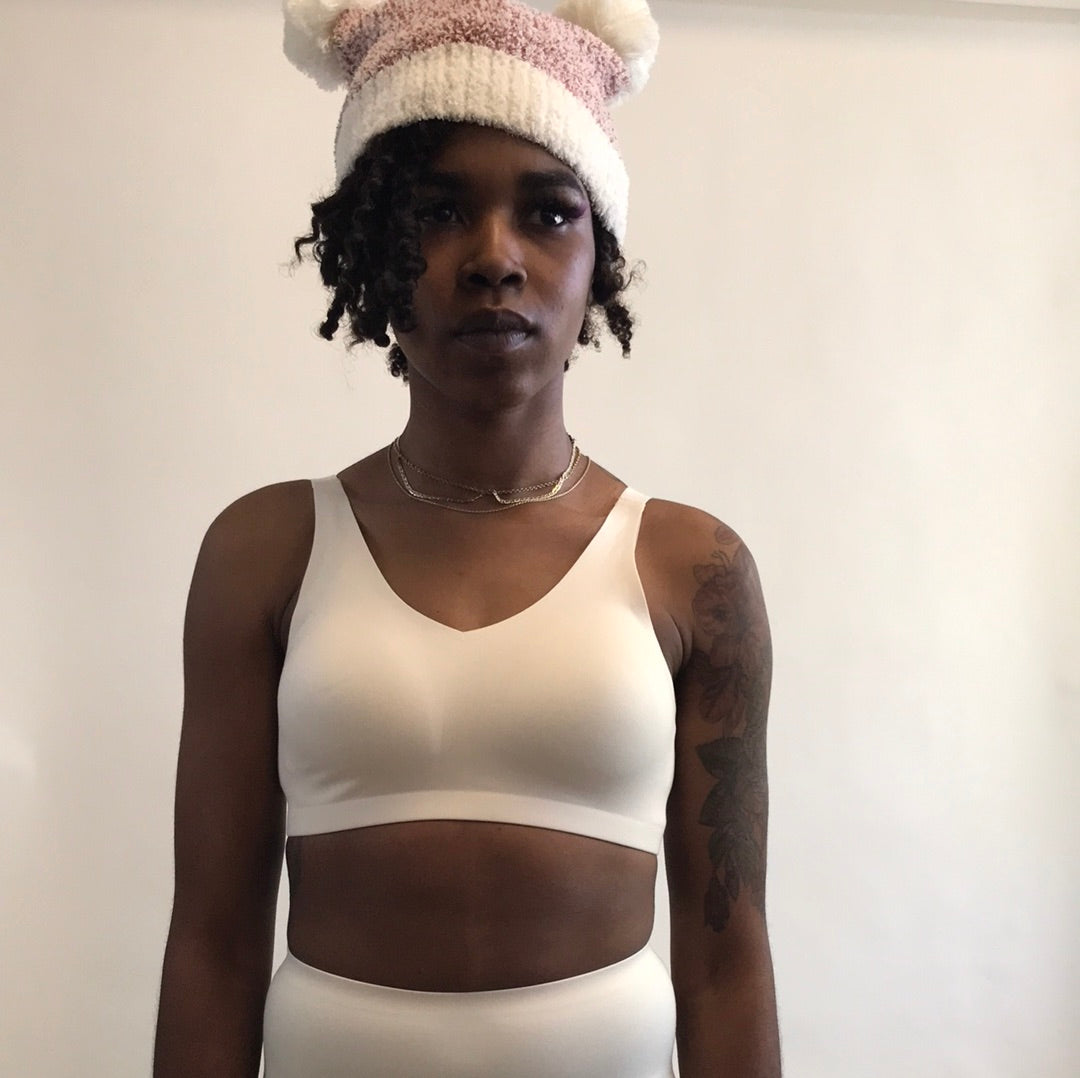 LAPIS Bonded Wirefree Bra Cream